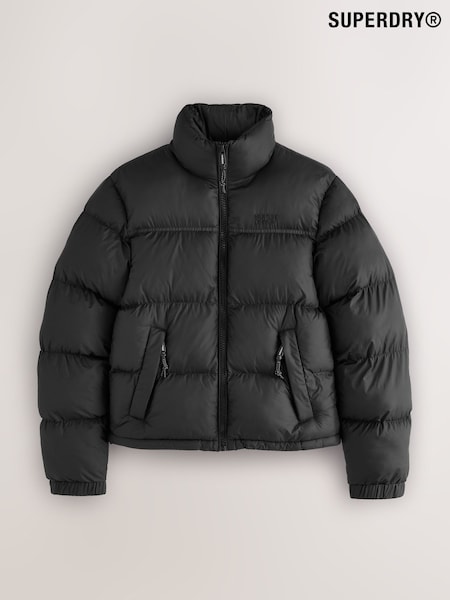 Superdry Black Padded Non Hooded Puffer Jacket (F92432) | £85