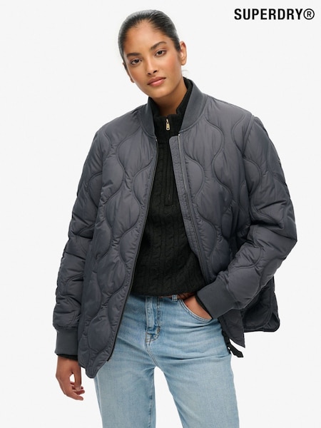 Superdry Grey Short Quilted Liner Jacket (F92433) | £85