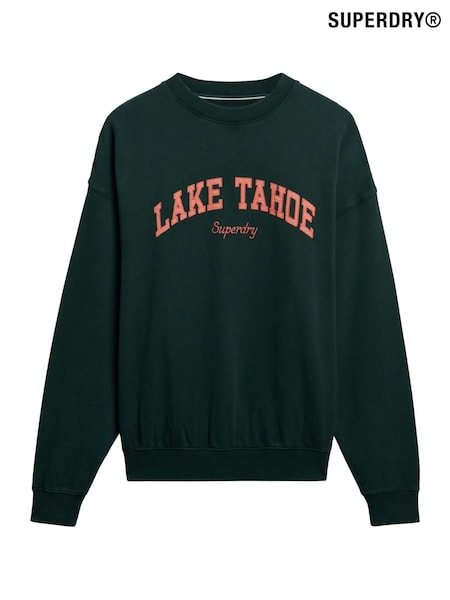 Superdry Green Outdoor Location Loose Crew Sweatshirt (F92450) | £45