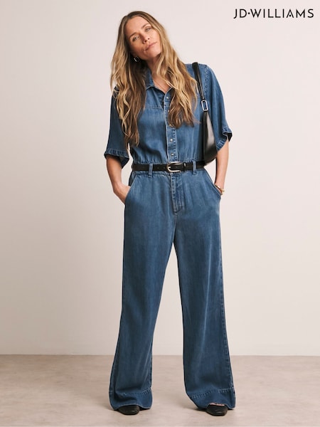 Anthology By JD Williams Blue Anthology Denim Jumpsuit (F92548) | £65