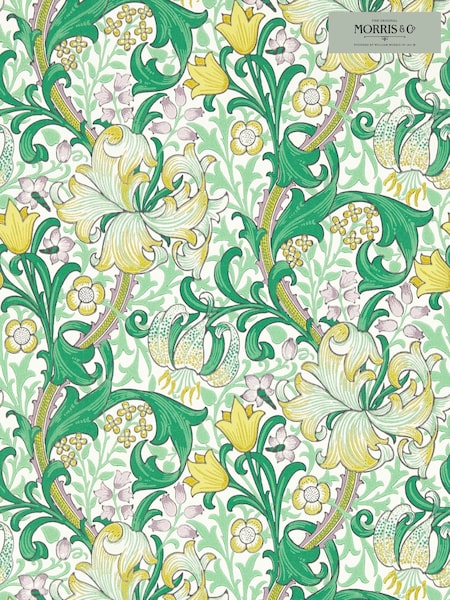 Morris & Co Secret Garden Golden Lily Bedford Park Wallpaper (F92553) | £150