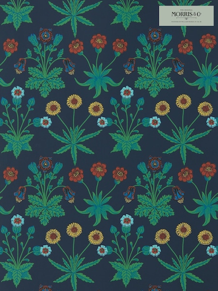 Morris & Co Midnight Daisy Bedford Park Wallpaper (F92559) | £118