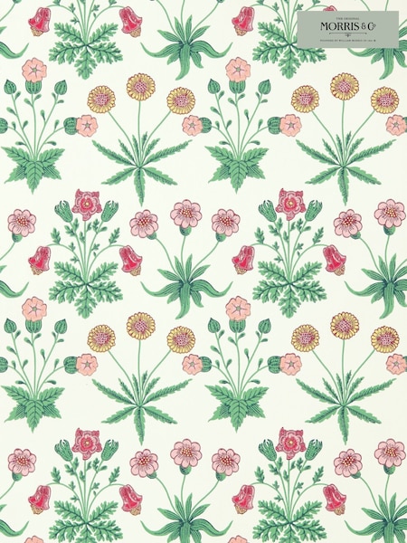 Morris & Co Strawberry Fields Daisy Bedford Park Wallpaper (F92573) | £118