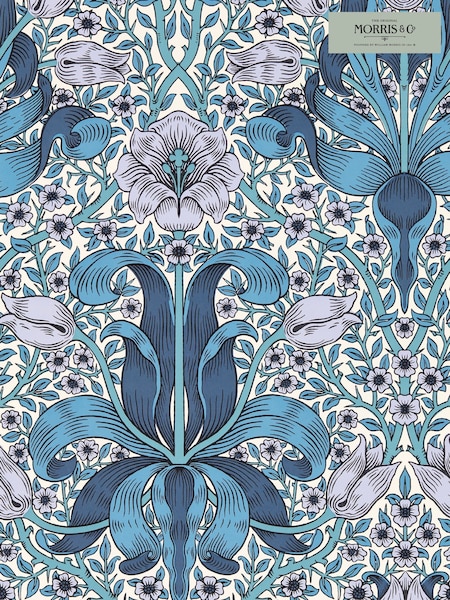 Morris & Co Indigo Lilac Spring Thicket Bedford Park Wallpaper (F92582) | £150