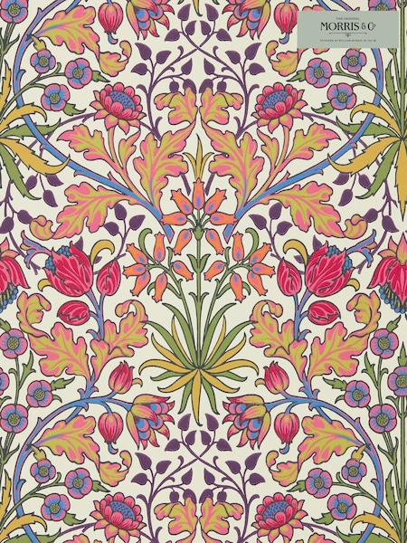 Morris & Co Cosmo Pink Hyacinth Bedford Park Wallpaper (F92587) | £132