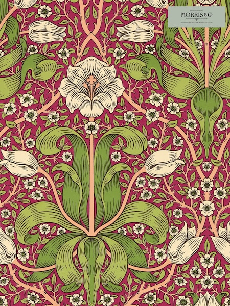 Morris & Co Maraschino Cherry Spring Thicket Bedford Park Wallpaper (F92590) | £150