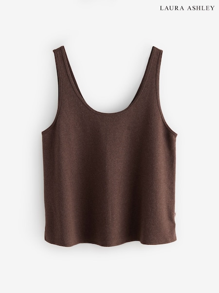 Laura Ashley Chocolate Brown Knit Lounge Vest (F92598) | £15