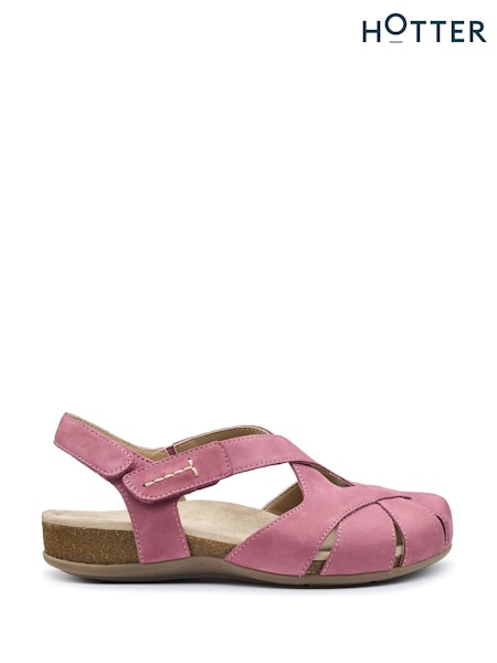 Hotter Red Extra Wide Fit Catskill II Touch-Fastening Sandals (F92804) | £89