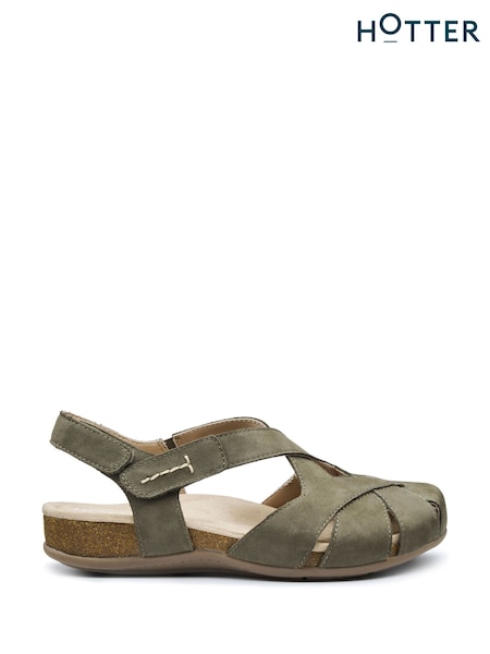Hotter Green Regular Fit Catskill II Touch-Fastening Sandals (F92826) | £89