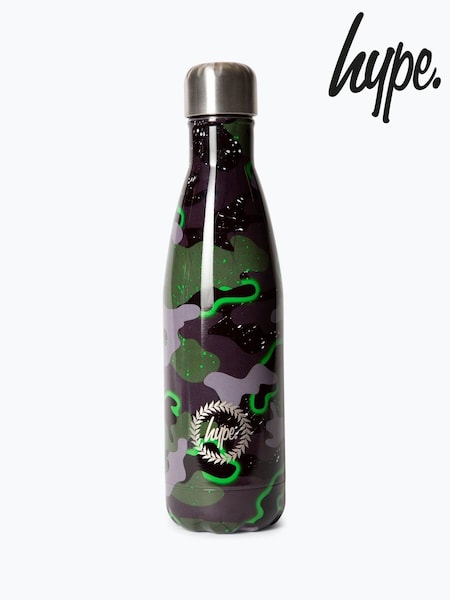 Hype Boys Green Glow Camo Thermal Water Bottle (F92875) | £18