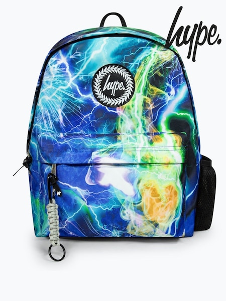 Hype. Boys Blue Iconic Multicolored Lightning Storm Backpack (F92876) | £30