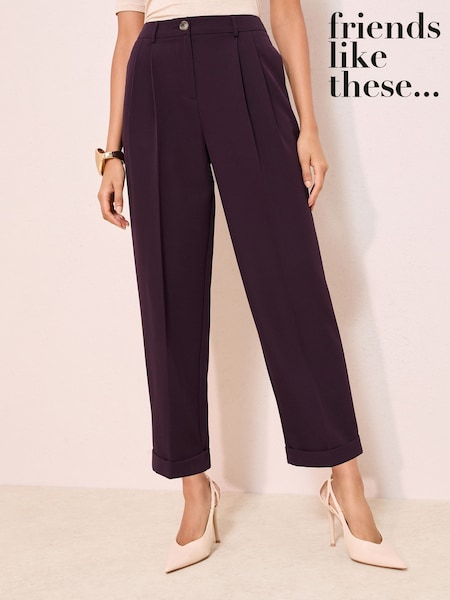 Friends Like These Purple Boyfriend Relaxed Trousers (F92964) | £35