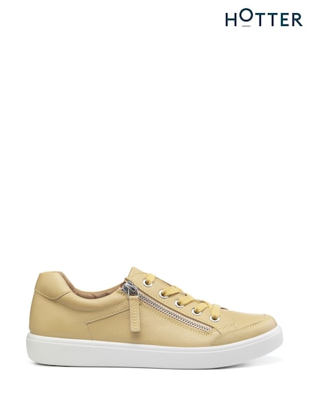 Hotter Yellow Wide Fit Chase II Lace-Up/Zip Shoes (F92998) | £89