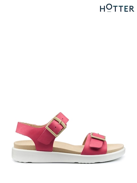 Hotter Pink Regular Fit Corfu Buckle Sandals (F93005) | £79