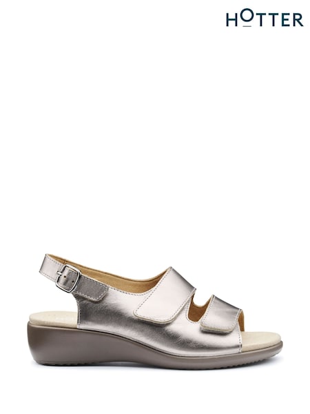 Hotter Red Wide Fit Easy II Touch-Fastening Sandals (F93077) | £79