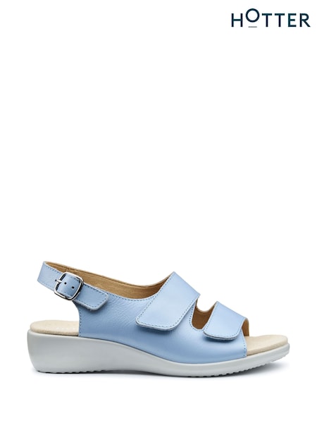 Hotter Blue Regular Fit Easy II Touch-Fastening Sandals (F93083) | £79