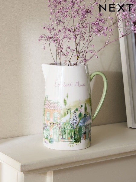 Pastel House Scene Loveliest Mum Jug Vase (F93089) | £18