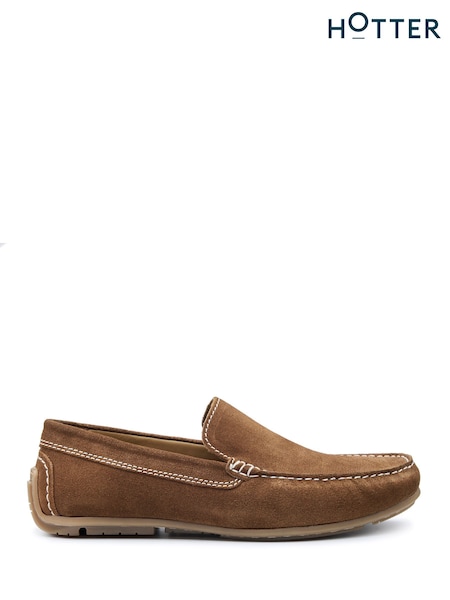 Hotter Brown Regular Fit Nathan Slip-On Shoes (F93116) | £69