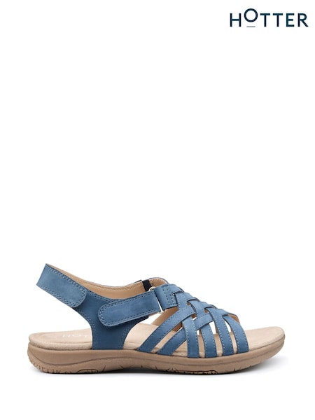 Hotter Blue Regular Fit Maple Touch-Fastening Sandals (F93137) | £79