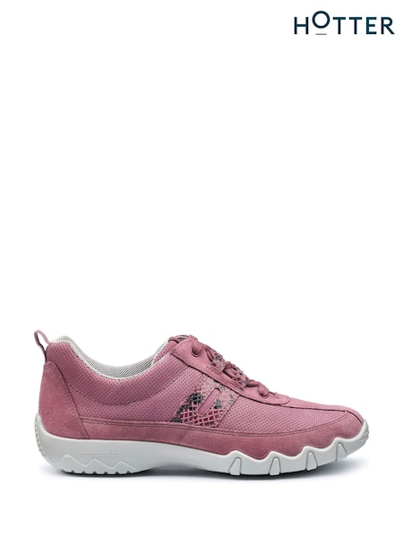 Hotter Pink Wide Fit Leanne II Lace-Up Shoes (F93146) | £89
