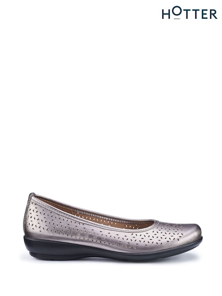 Hotter Gold Wide Fit Livvy II Slip-On Shoes (F93148) | £69