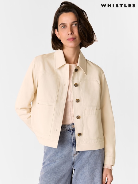 Whistles Nude Mia Pocket Detail Jacket (F93220) | £99