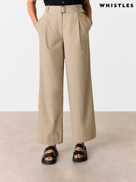 Whistles Green Kate Belt Detail Trousers (F93224) | £119