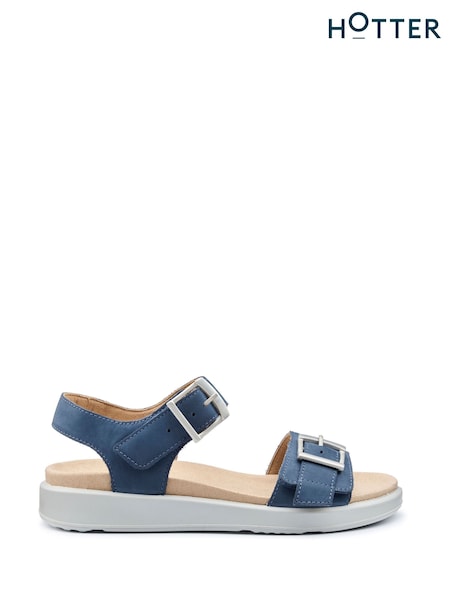 Hotter Blue Regular Fit Palma Touch-Fastening Sandals (F93305) | £79
