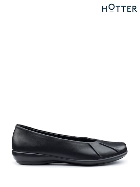 Hotter Black Regular Fit Rhea Slip-On Shoes (F93309) | £69