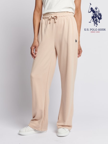 U.S. Polo Assn. Natural Womens Double Horsemen Wide Leg Joggers (F93375) | £50