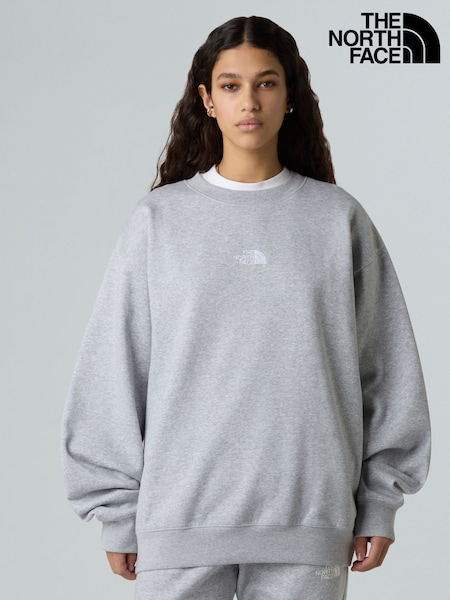 The North Face Grey Essential Oversized Crew Sweatshirt (F93381) | £60