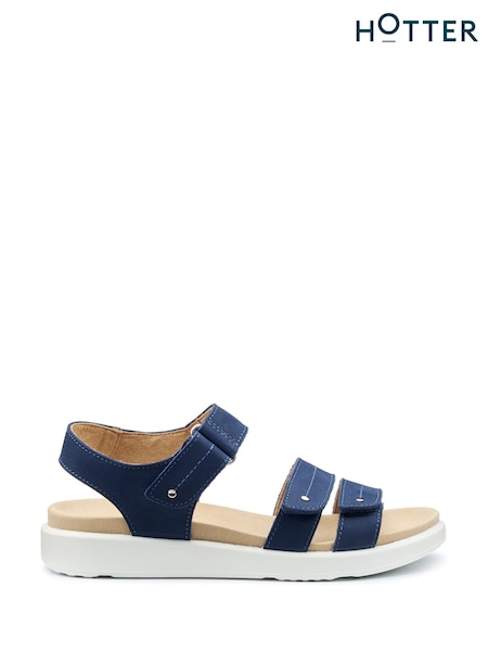Hotter Blue Regular Fit Venice Touch-Fastening Sandals (F93450) | £79