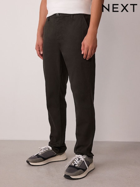 Khaki Green Slim Fit Motionflex Chino Trousers (F93778) | £35