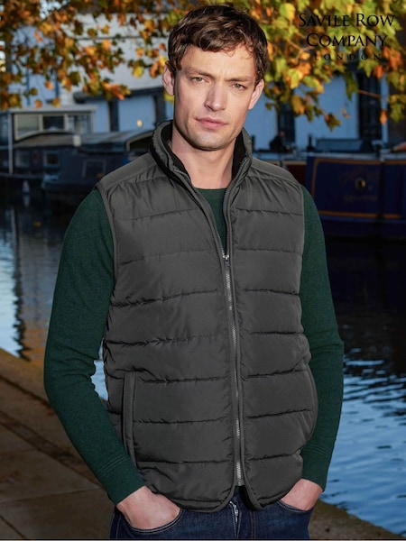 The Savile Row Company Grey Quilted Gilet (F93857) | £60