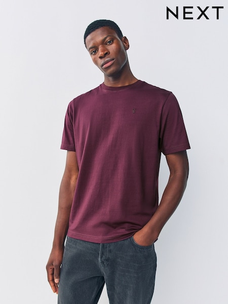 Purple Fig Regular Fit Stag T-Shirt (F93942) | £10