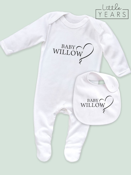 Personalised Heart Sleepsuit (F93977) | £28
