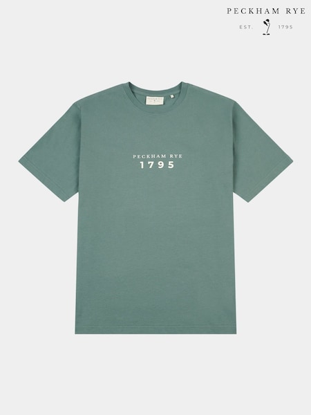 Peckham Rye Green Mens Print 100% Cotton T-Shirt (F94012) | £35