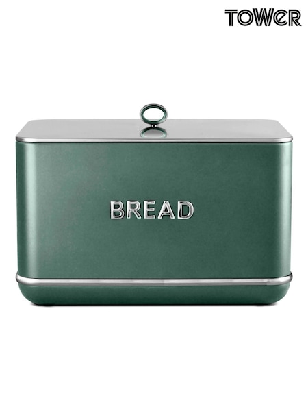 Tower Forest Green Renaissance Bread Bin with Simple Pull Lid (F94042) | £45