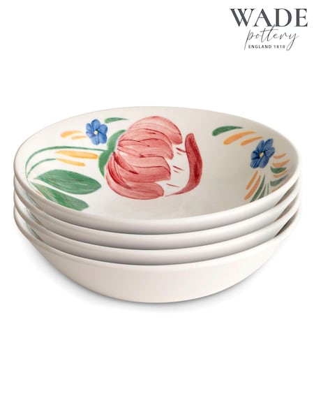 Wade Set of 4 Multi Coloured Capri Cereal Bowls with Vibrant Mediterra Coloured (F94083) | £52