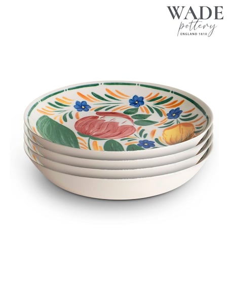 Wade Set of 4 Multi Coloured Capri Pasta Bowls with Vibrant Mediterran Coloured (F94084) | £60