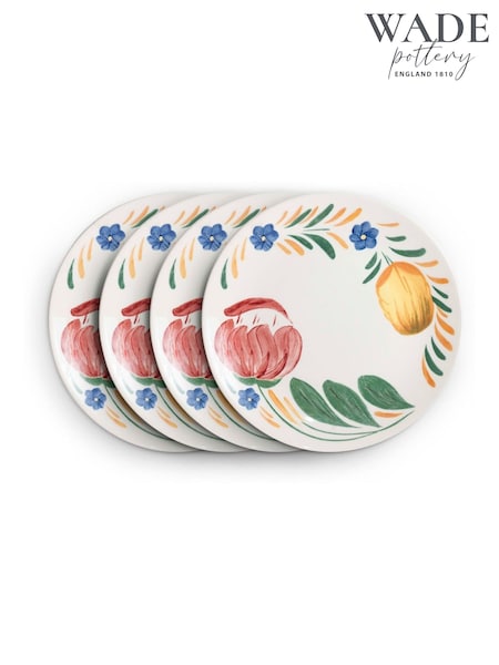 Wade Set of 4 Multi Coloured Capri Side Plates with Vibrant Mediterran Coloured (F94085) | £52