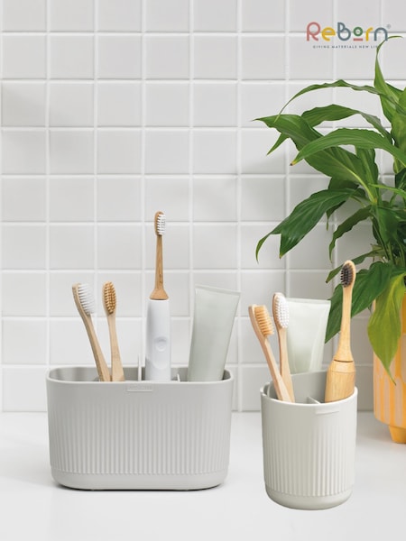 ReBorn Stone Bathroom Caddies and Toothbrush Holder Bundle (F94130) | £40