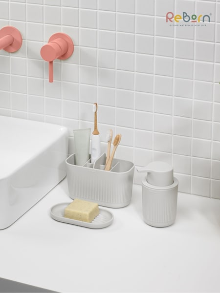 ReBorn Stone Large Caddy and Soap Dispenser with Dish Bathroom Bundle (F94133) | £55