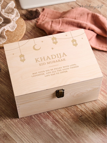 Moon and Lanterns Ramadan and Eid Celebration Keepsake Box by No Ordinary Gift (F94150) | £42