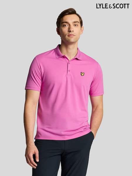 Lyle & Scott Pink Golf Tech Polo Shirt (F94224) | £55