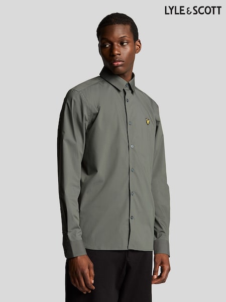 Lyle & Scott Grey Bamboo Long Sleeve Shirt (F94245) | £75