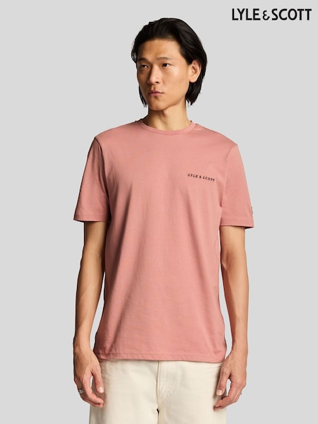 Lyle & Scott Red 100% Cotton Embroidered T-Shirt (F94284) | £35