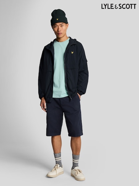 Lyle & Scott Blue 100% Cotton Chinos Shorts (F94292) | £65