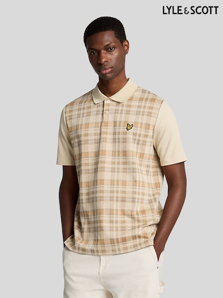 Lyle & Scott Yellow Spring Tartan Polo Shirt (F94318) | £65