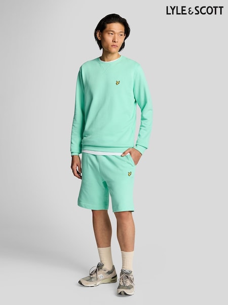 Lyle & Scott Green 100% Cotton Sweat Shorts (F94323) | £50